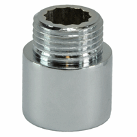 chroom verlengstuk 1/2`*20mm